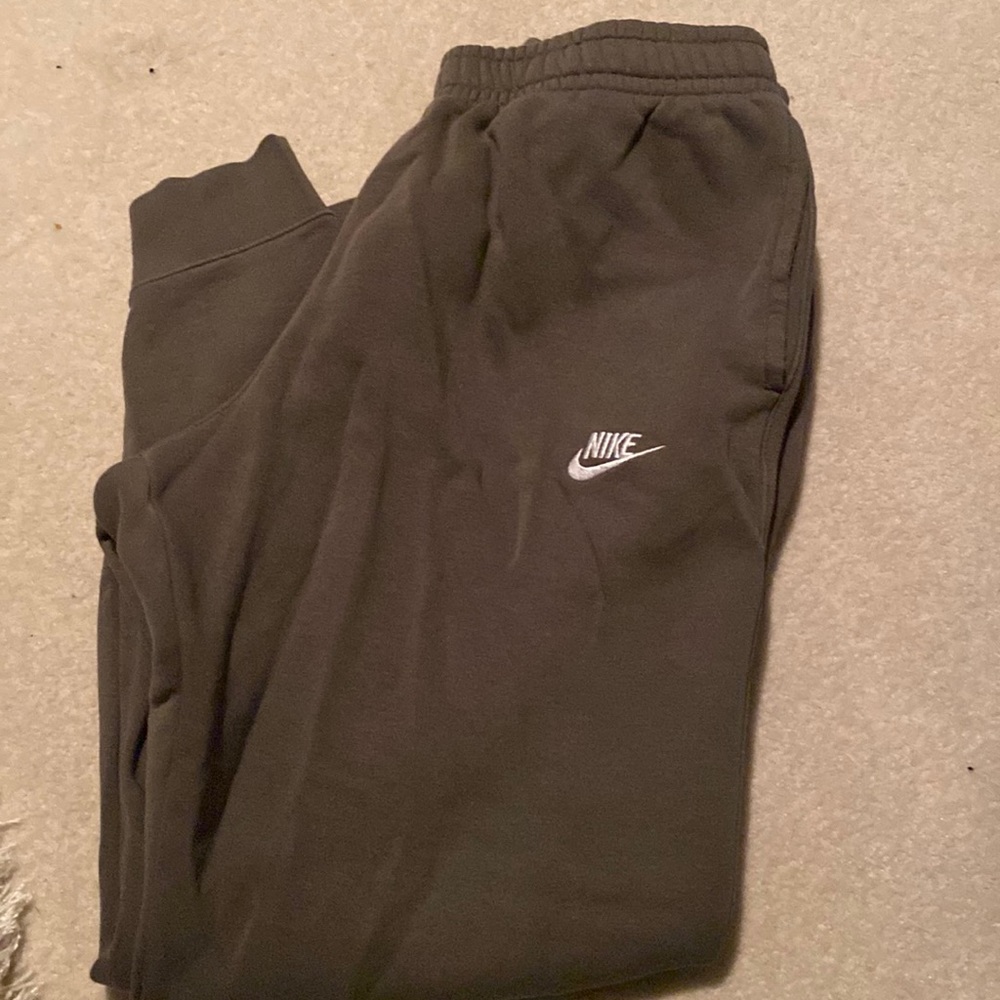 Nike olive joggers in large